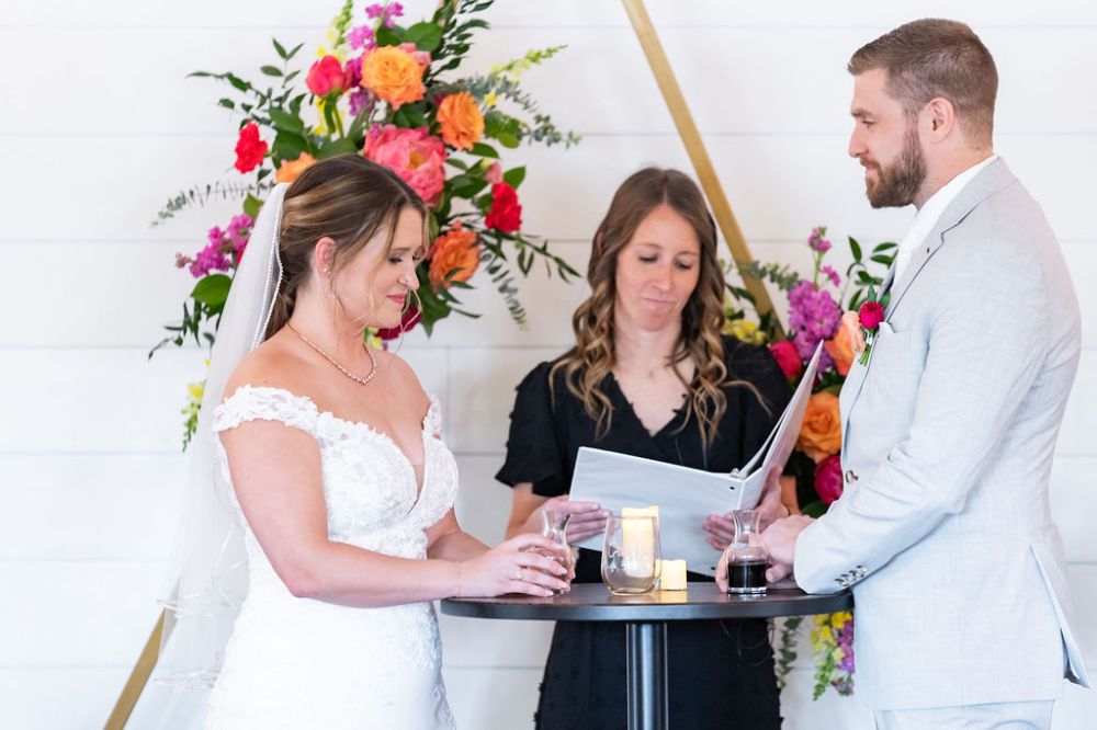 Wine blending ceremony during a wedding at BASH