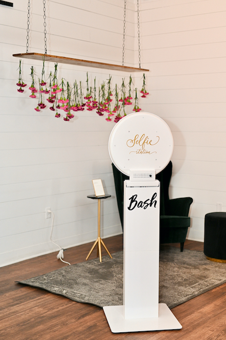 Selfie station photo booth setup at BASH in Carmel, IN