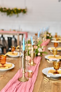 Wedding tablescape at BASH in Carmel, IN