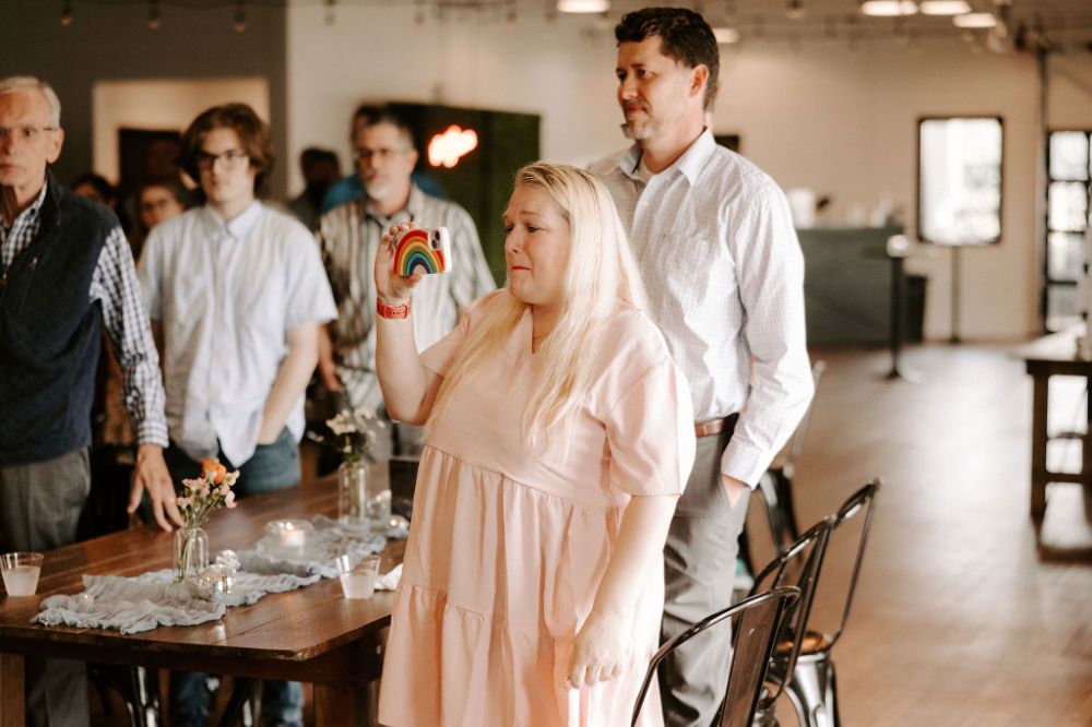 Teary-eyed guests at a wedding at BASH