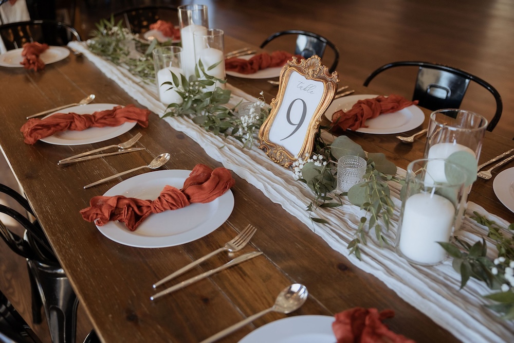 Rustic table setting at BASH