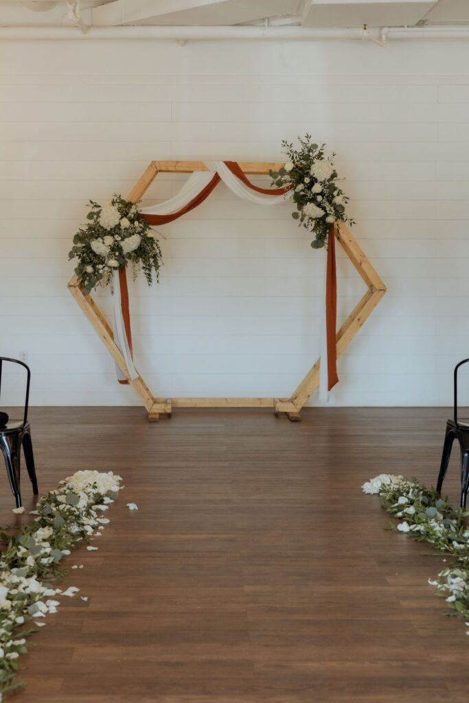 Hexagon arch for wedding at BASH