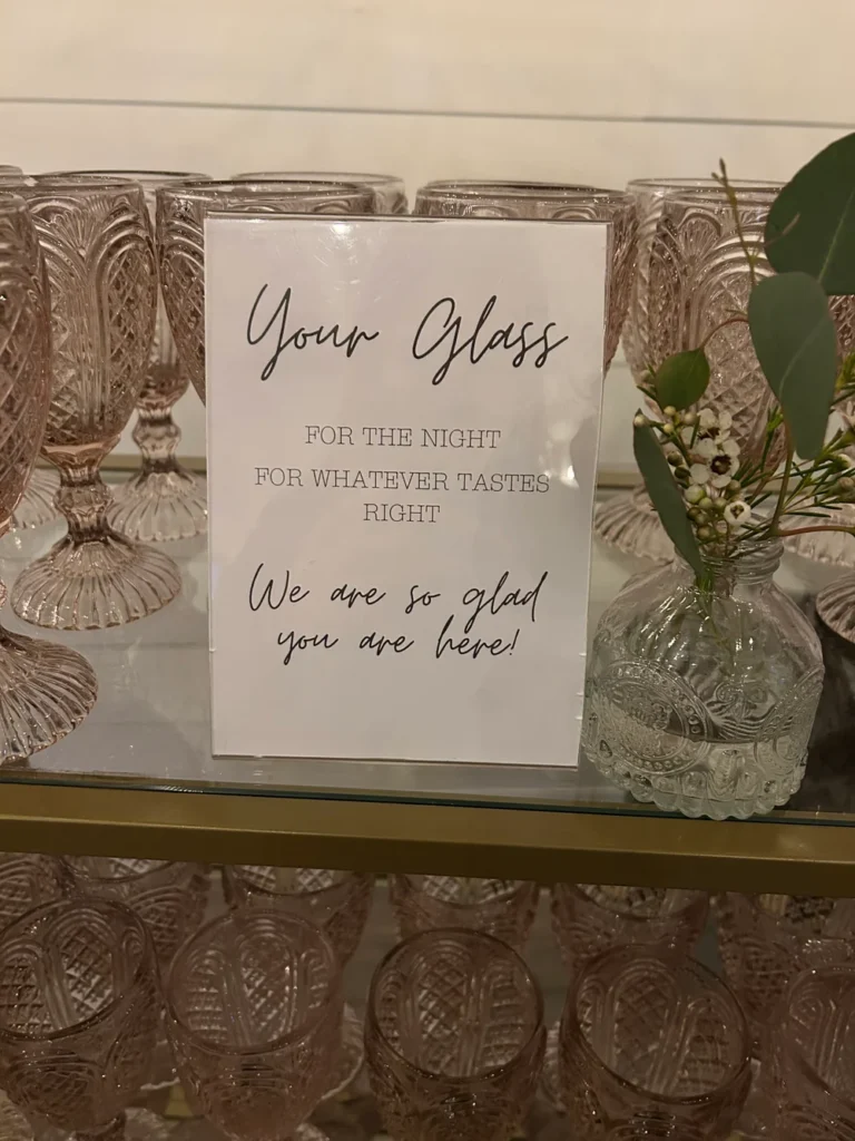 Drinking glass display