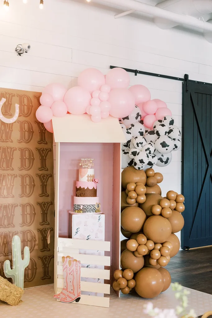 Rodeo themed decor set up for children's birthday party at BASH