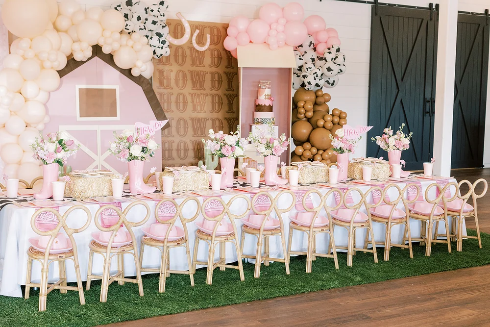 Rodeo themed seating set up for children's birthday party at BASH