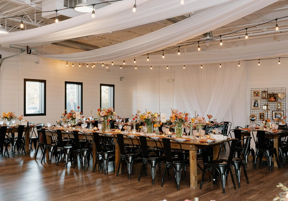 BASH set up for a reception after the room flip