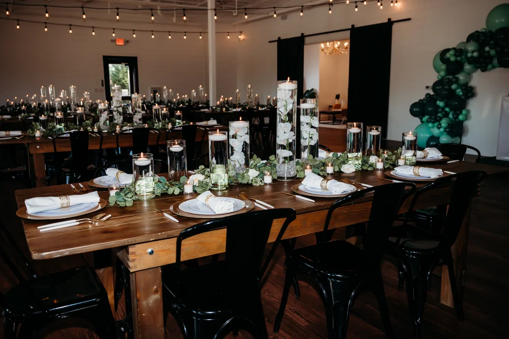 Guest tables for reception at BASH