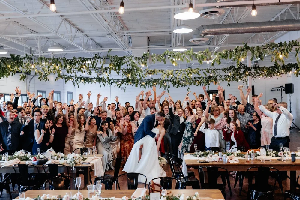 All wedding guests gathered at BASH in Carmel, IN