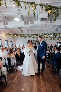 Wedding ceremony at BASH in Carmel, IN