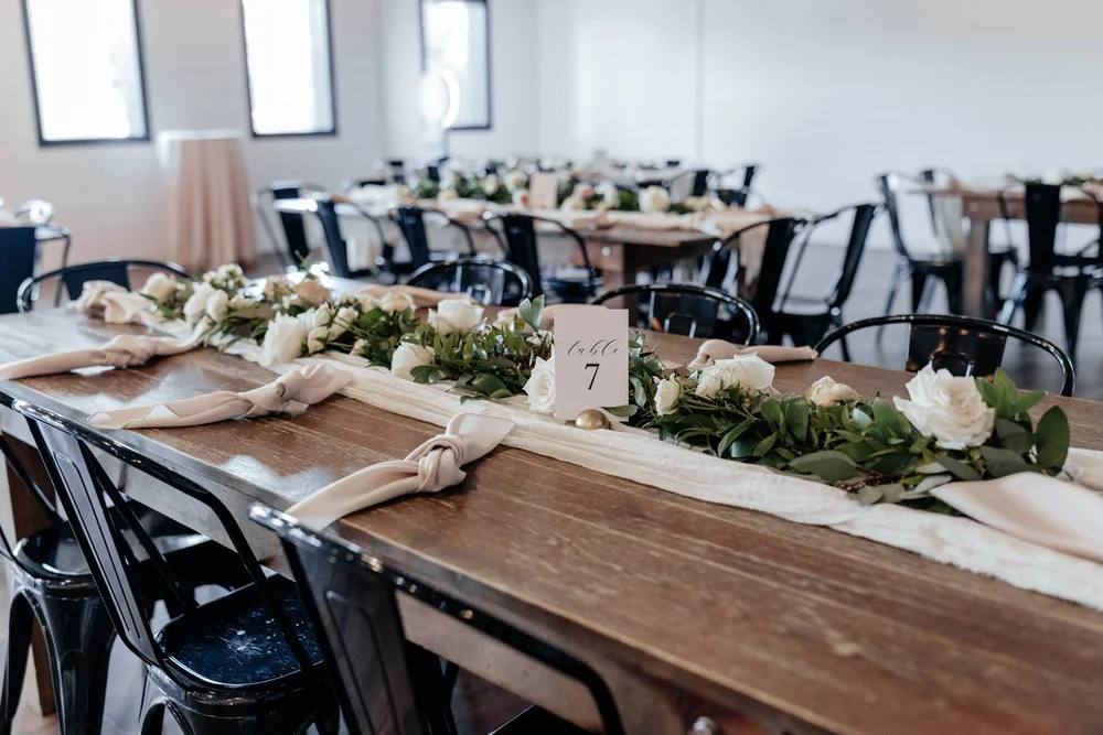 Guest tables at BASH in Carmel, IN