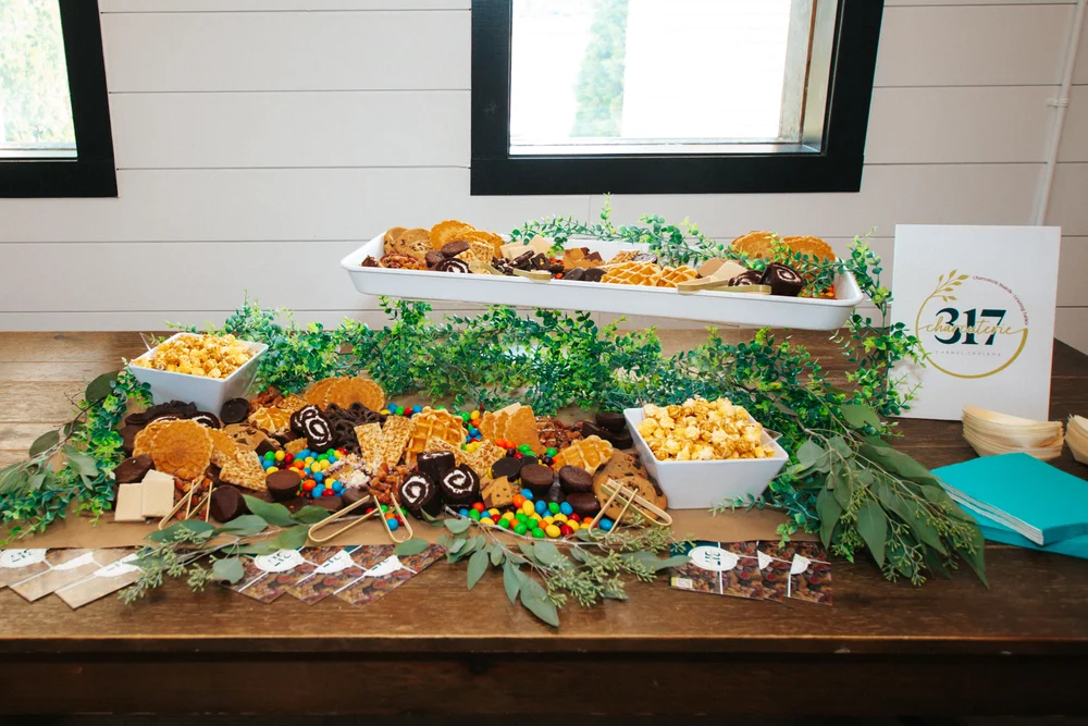 Dessert charcuterie spread featuring sweets and treats at BASH Carmel wedding & event venue