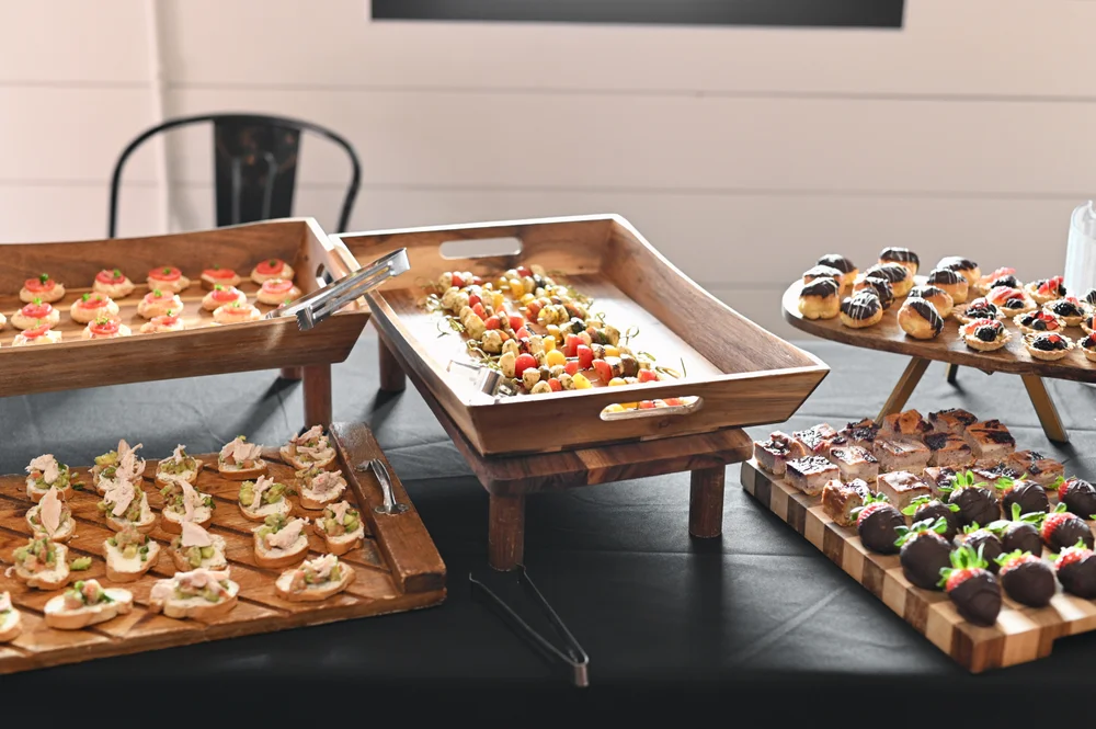 Appetizer display at BASH Carmel, Indiana event venue