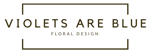 Violets Are Blue Floral Design logo - preferred florist partner at BASH