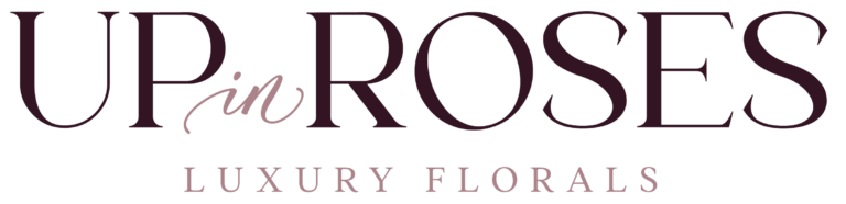 Up In Roses logo - preferred florist partner at BASH Carmel