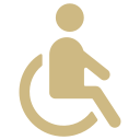 Accessibility icon representing ADA compliance at BASH venue